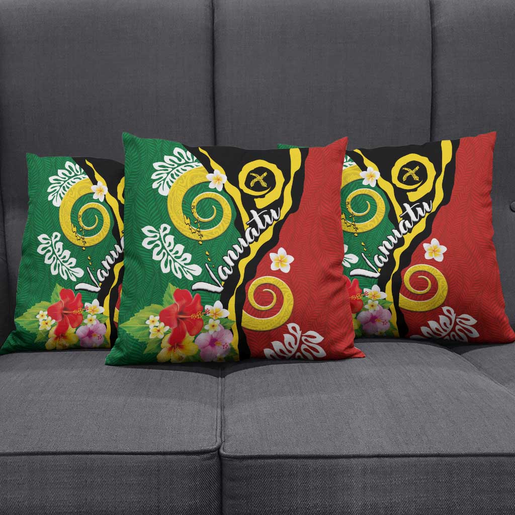 Melanesian Vanuatu Tribal Boar Tusk Pillow Cover Tropical Plants and Namele Motifs LT03 - Polynesian Pride