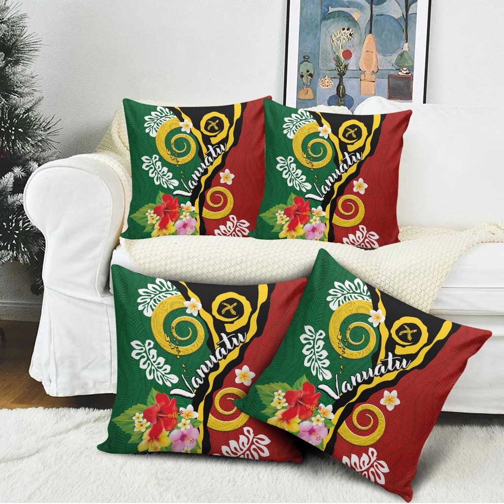Melanesian Vanuatu Tribal Boar Tusk Pillow Cover Tropical Plants and Namele Motifs LT03 - Polynesian Pride