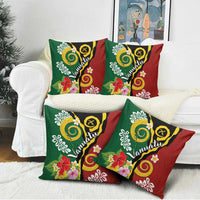 Melanesian Vanuatu Tribal Boar Tusk Pillow Cover Tropical Plants and Namele Motifs LT03 - Polynesian Pride