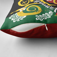 Melanesian Vanuatu Tribal Boar Tusk Pillow Cover Tropical Plants and Namele Motifs LT03 - Polynesian Pride