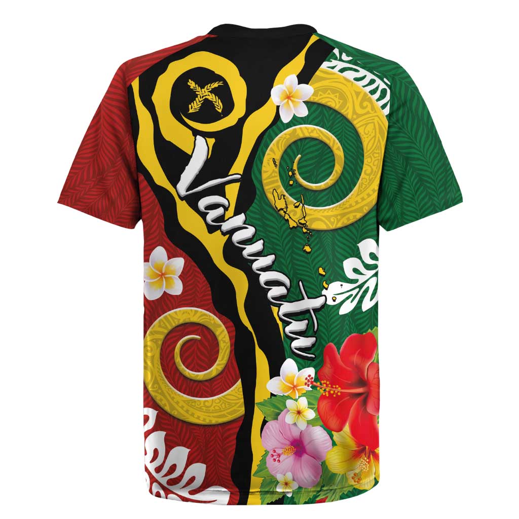 Melanesian Vanuatu Tribal Boar Tusk Rugby Jersey Tropical Plants and Namele Motifs LT03 - Polynesian Pride