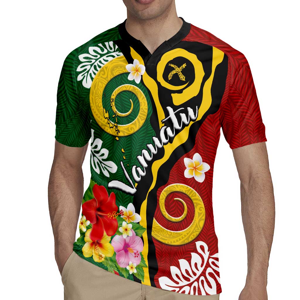 Melanesian Vanuatu Tribal Boar Tusk Rugby Jersey Tropical Plants and Namele Motifs LT03 - Polynesian Pride
