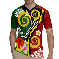 Melanesian Vanuatu Tribal Boar Tusk Rugby Jersey Tropical Plants and Namele Motifs LT03 - Polynesian Pride