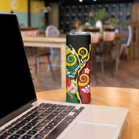 Melanesian Vanuatu Tribal Boar Tusk Skinny Tumbler Tropical Plants and Namele Motifs LT03 - Polynesian Pride