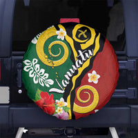 Melanesian Vanuatu Tribal Boar Tusk Spare Tire Cover Tropical Plants and Namele Motifs LT03 No hole Green - Polynesian Pride
