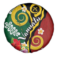 Melanesian Vanuatu Tribal Boar Tusk Spare Tire Cover Tropical Plants and Namele Motifs LT03 - Polynesian Pride