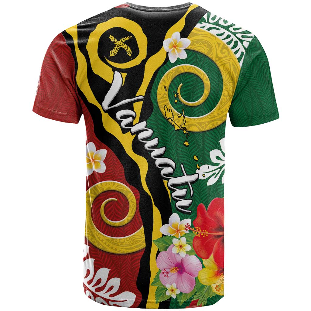 Melanesian Vanuatu Tribal Boar Tusk T Shirt Tropical Plants and Namele Motifs LT03 - Polynesian Pride