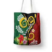 Melanesian Vanuatu Tribal Boar Tusk Tote Bag Tropical Plants and Namele Motifs LT03 - Polynesian Pride
