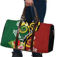 Melanesian Vanuatu Tribal Boar Tusk Travel Bag Tropical Plants and Namele Motifs LT03 - Polynesian Pride