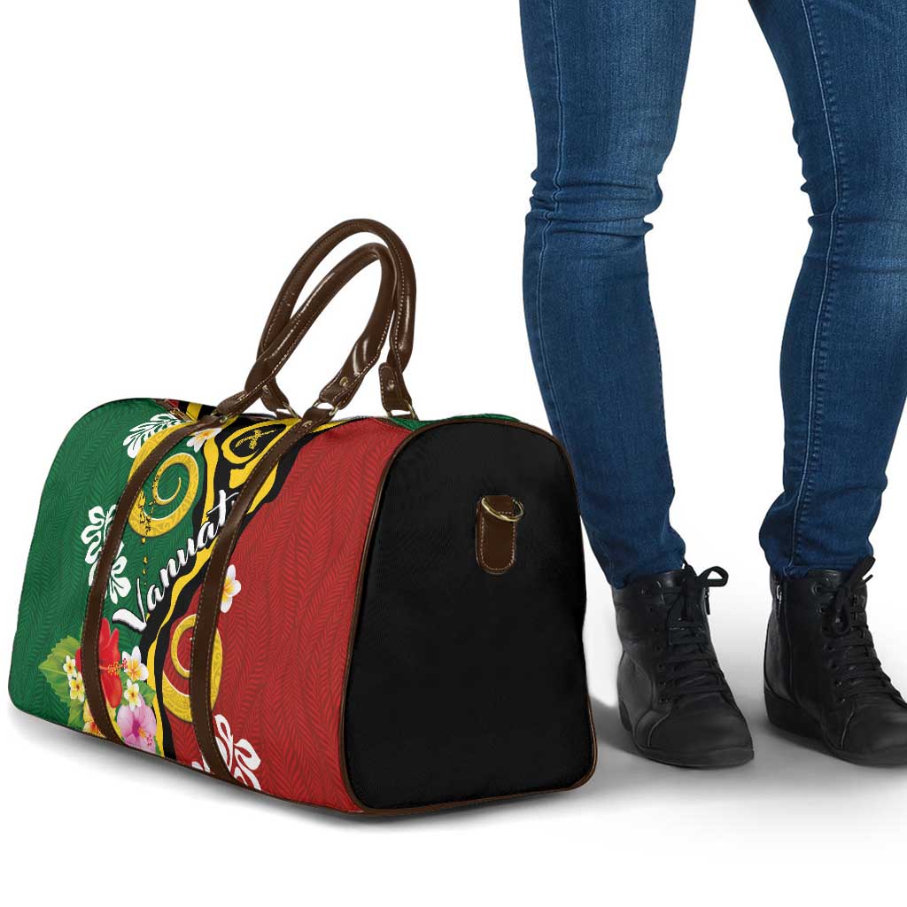 Melanesian Vanuatu Tribal Boar Tusk Travel Bag Tropical Plants and Namele Motifs LT03 - Polynesian Pride