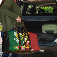 Melanesian Vanuatu Tribal Boar Tusk Travel Bag Tropical Plants and Namele Motifs LT03 - Polynesian Pride