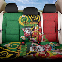 Vanuatu Christmas Back Car Seat Cover Funny Santa with Namele and Boar Tusk Tribal LT03 One Size Green - Polynesian Pride
