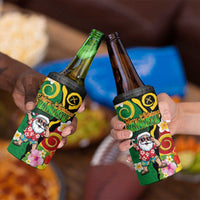Vanuatu Christmas 4 in 1 Can Cooler Tumbler Funny Santa with Namele and Boar Tusk Tribal LT03 - Polynesian Pride