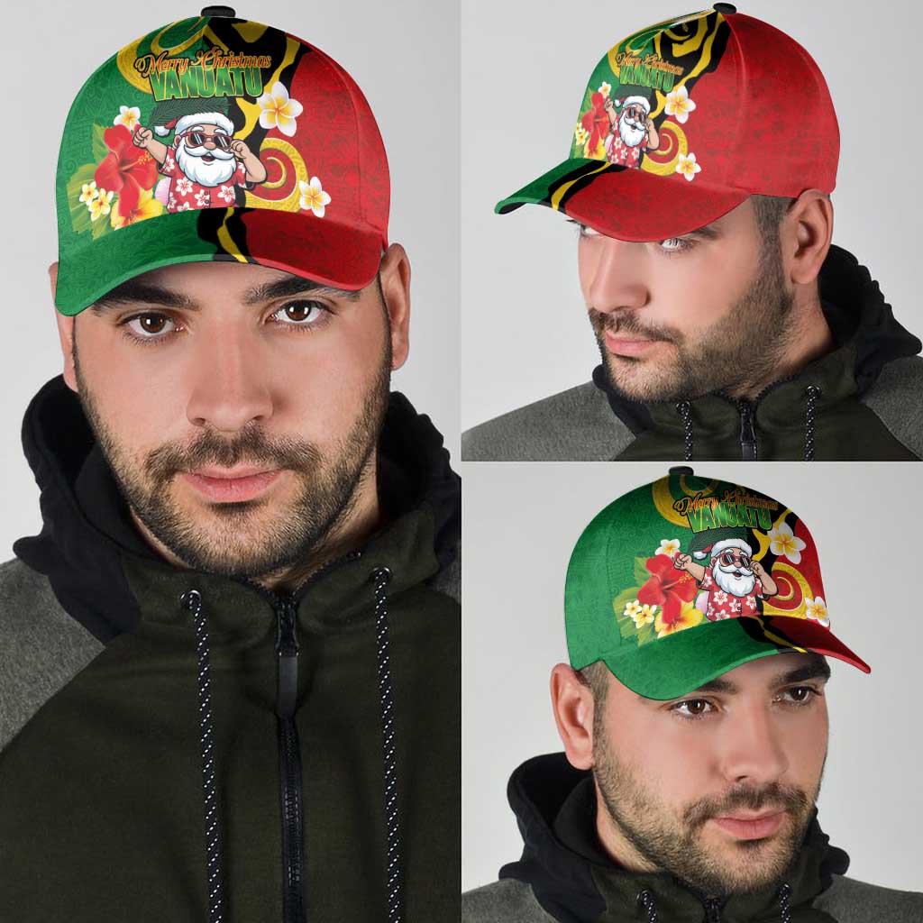 Vanuatu Christmas Classic Cap Funny Santa with Namele and Boar Tusk Tribal - Polynesian Pride