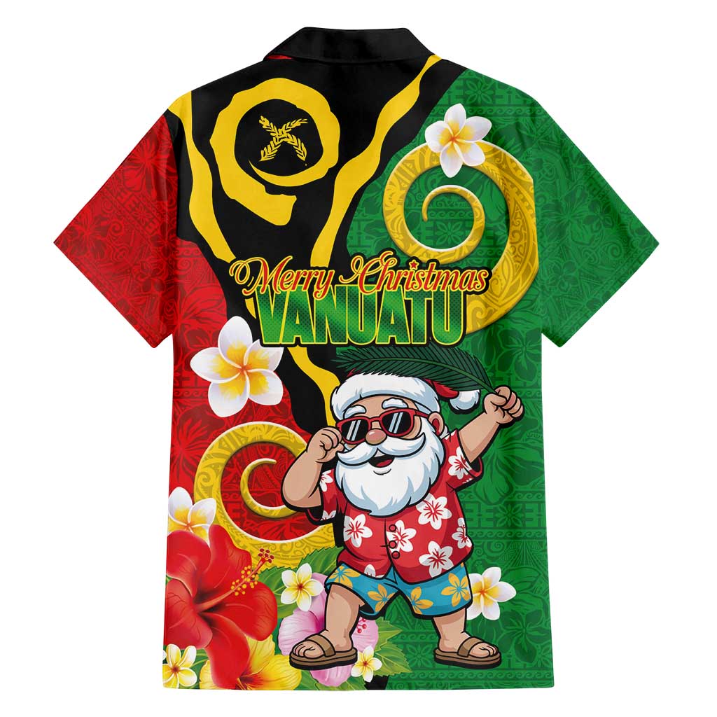 Vanuatu Christmas Family Matching Off Shoulder Maxi Dress and Hawaiian Shirt Funny Santa with Namele and Boar Tusk Tribal LT03 - Polynesian Pride