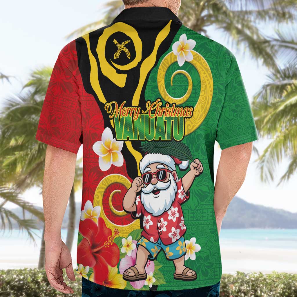 Vanuatu Christmas Hawaiian Shirt Funny Santa with Namele and Boar Tusk Tribal LT03 - Polynesian Pride