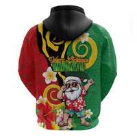 Vanuatu Christmas Hoodie Funny Santa with Namele and Boar Tusk Tribal LT03 - Polynesian Pride