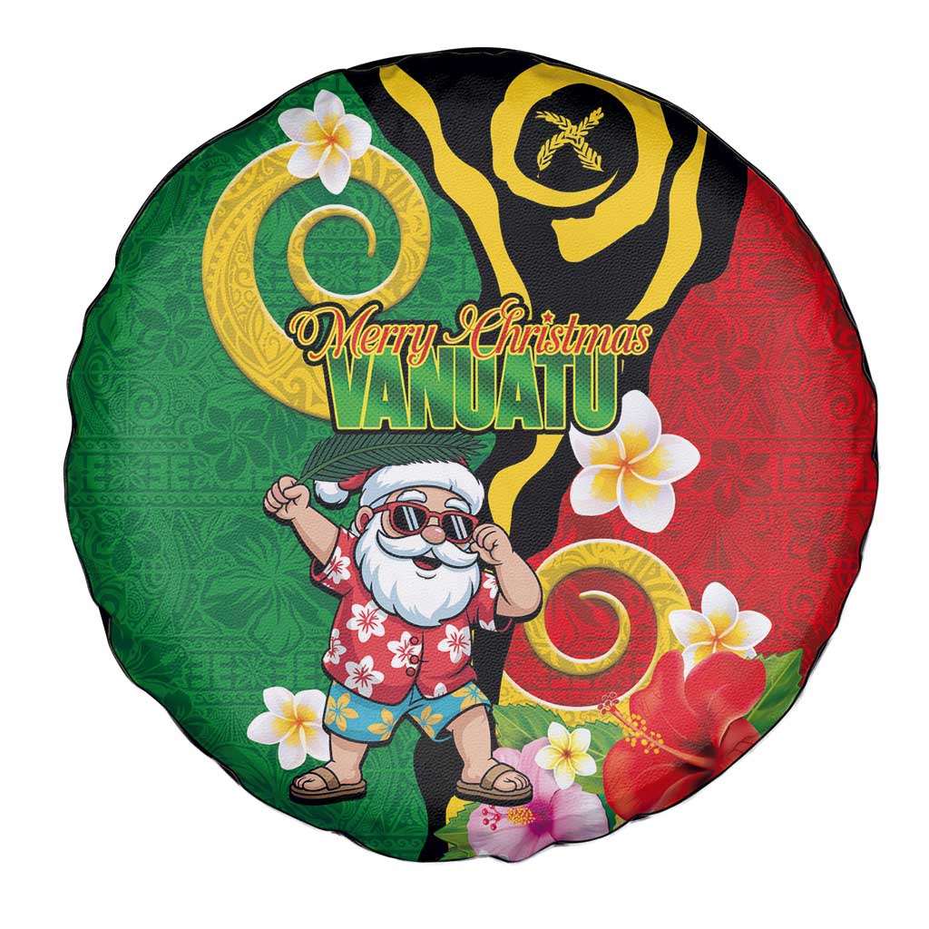 Vanuatu Christmas Spare Tire Cover Funny Santa with Namele and Boar Tusk Tribal LT03 - Polynesian Pride
