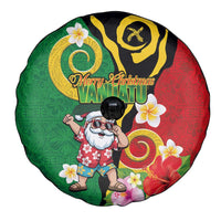 Vanuatu Christmas Spare Tire Cover Funny Santa with Namele and Boar Tusk Tribal LT03 - Polynesian Pride