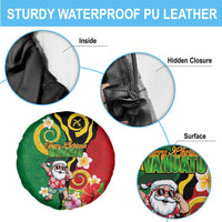 Vanuatu Christmas Spare Tire Cover Funny Santa with Namele and Boar Tusk Tribal LT03 - Polynesian Pride