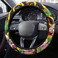 Vanuatu Christmas Steering Wheel Cover Funny Santa with Namele and Boar Tusk Tribal LT03 - Polynesian Pride