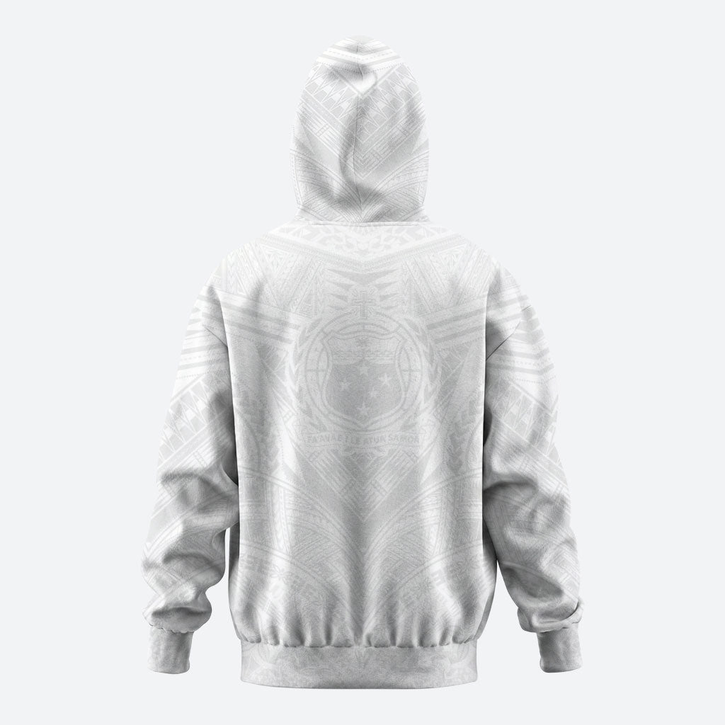 Samoan Lotu a Tamaiti Hoodie Coat of Arms and Polynesian Pattern