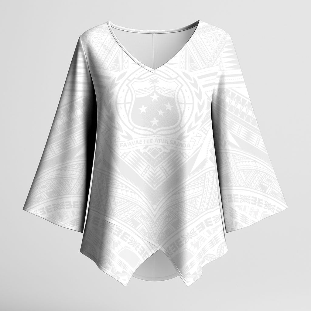 Samoan Lotu a Tamaiti Kimono Sleeve Blouse Coat of Arms and Polynesian Pattern
