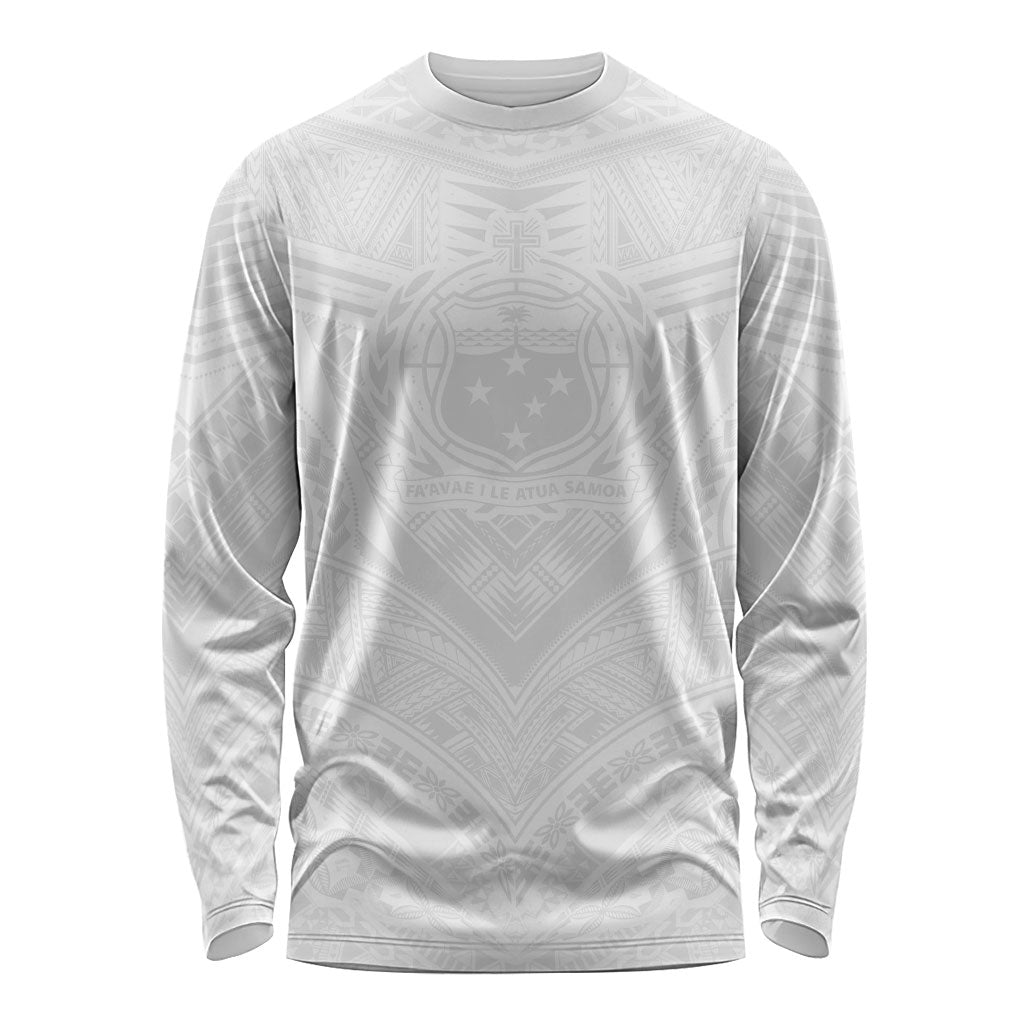 Samoan Lotu a Tamaiti Long Sleeve Shirt Coat of Arms and Polynesian Pattern