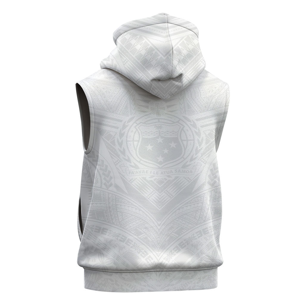 Samoan Lotu a Tamaiti Sleeveless Zip Hoodie Coat of Arms and Polynesian Pattern