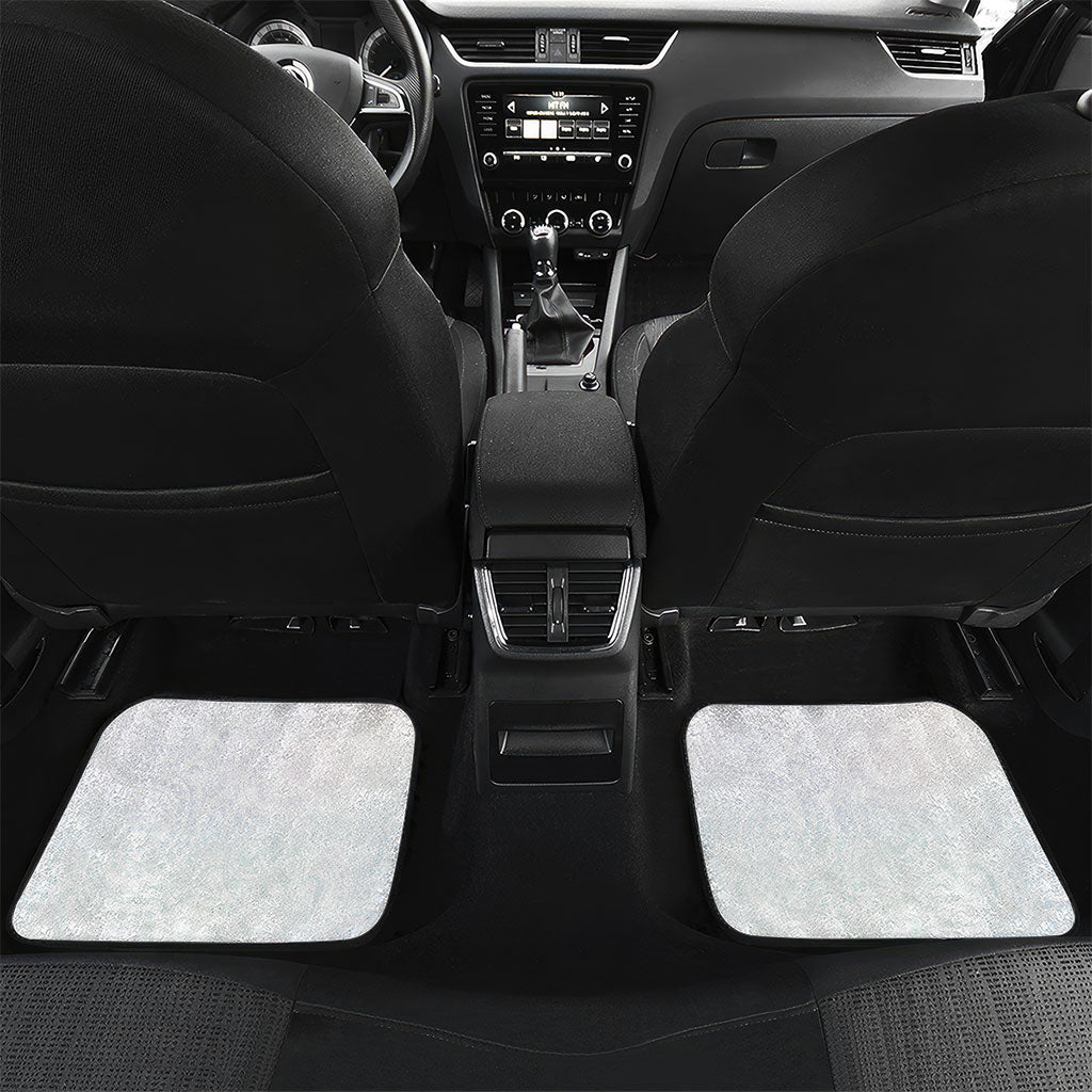 Hawaiian Tribal Tattoo and Plumeria Car Mats Polynesian Pattern White Color