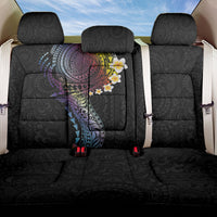 Hawaiian Tribal Tattoo and Plumeria Back Car Seat Cover Polynesian Pattern Rainbow