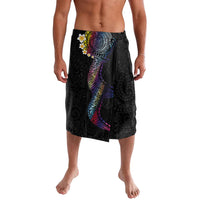 Hawaiian Tribal Tattoo and Plumeria Lavalava Polynesian Pattern Rainbow