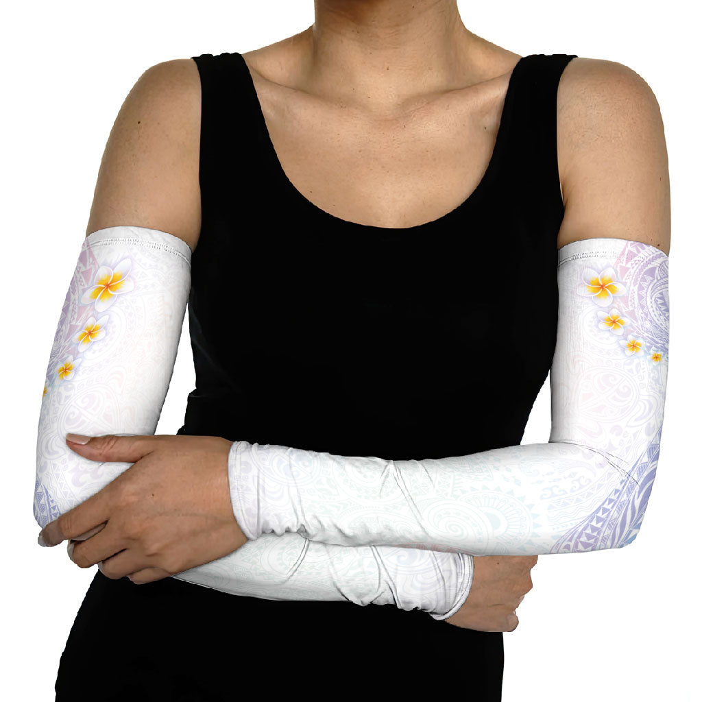 Hawaiian Tribal Tattoo and Plumeria Arm Sleeves Polynesian Pattern Sweet