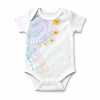 Hawaiian Tribal Tattoo and Plumeria Baby Onesie Polynesian Pattern Sweet