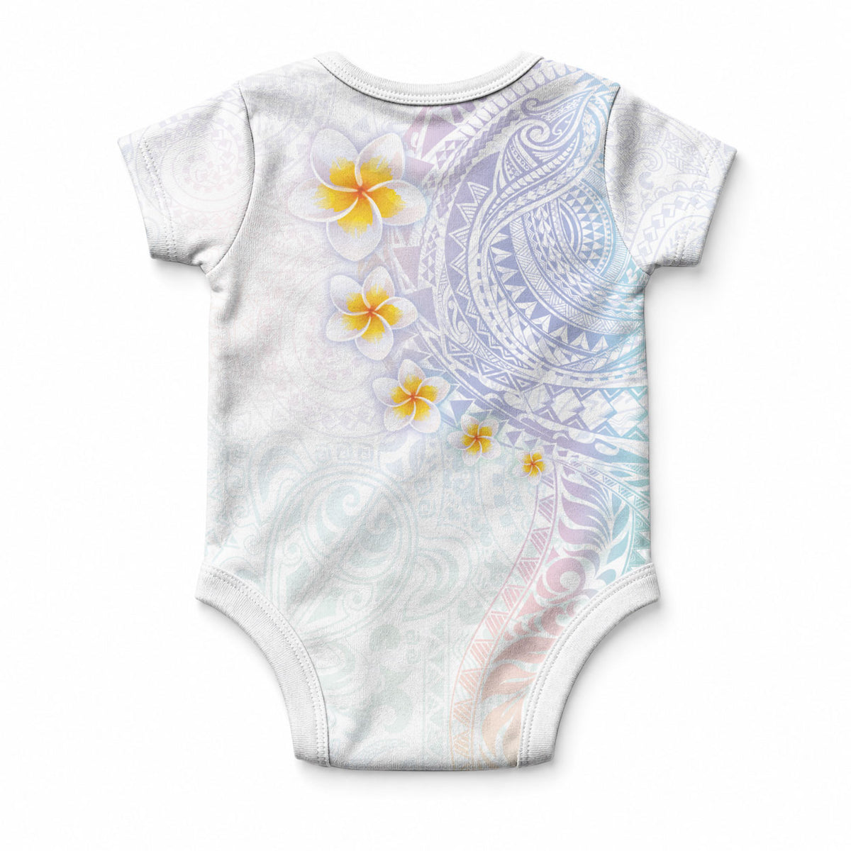 Hawaiian Tribal Tattoo and Plumeria Baby Onesie Polynesian Pattern Sweet
