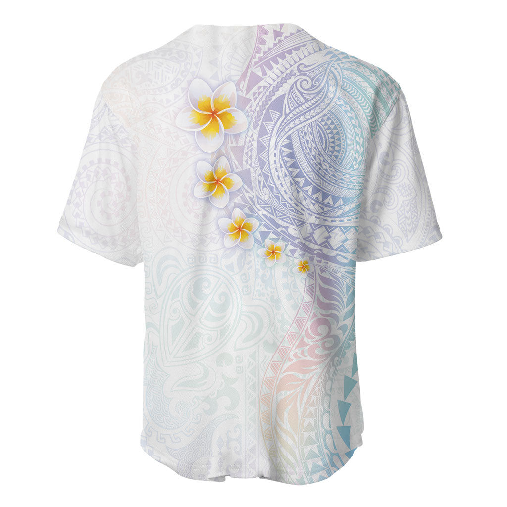 Hawaiian Tribal Tattoo and Plumeria Baseball Jersey Polynesian Pattern Sweet