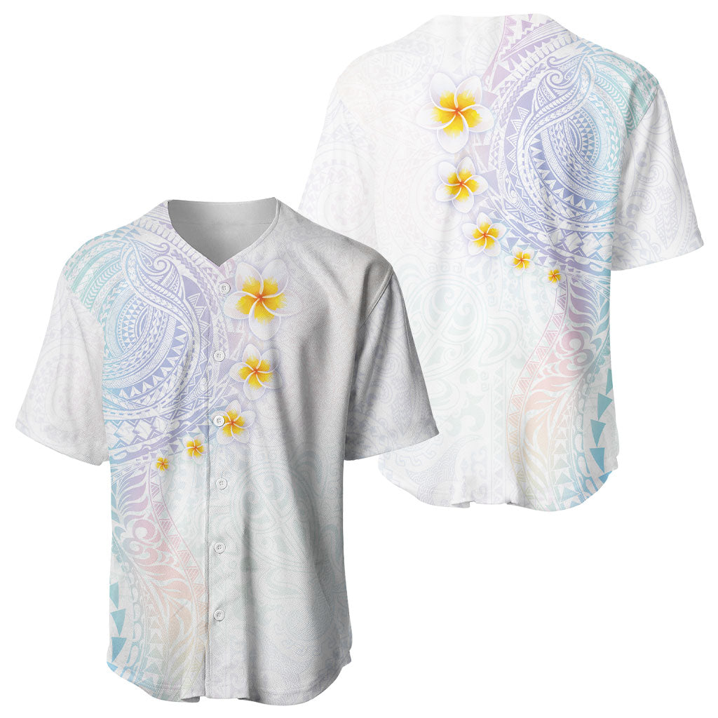 Hawaiian Tribal Tattoo and Plumeria Baseball Jersey Polynesian Pattern Sweet