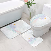 Hawaiian Tribal Tattoo and Plumeria Bathroom Set Polynesian Pattern Sweet