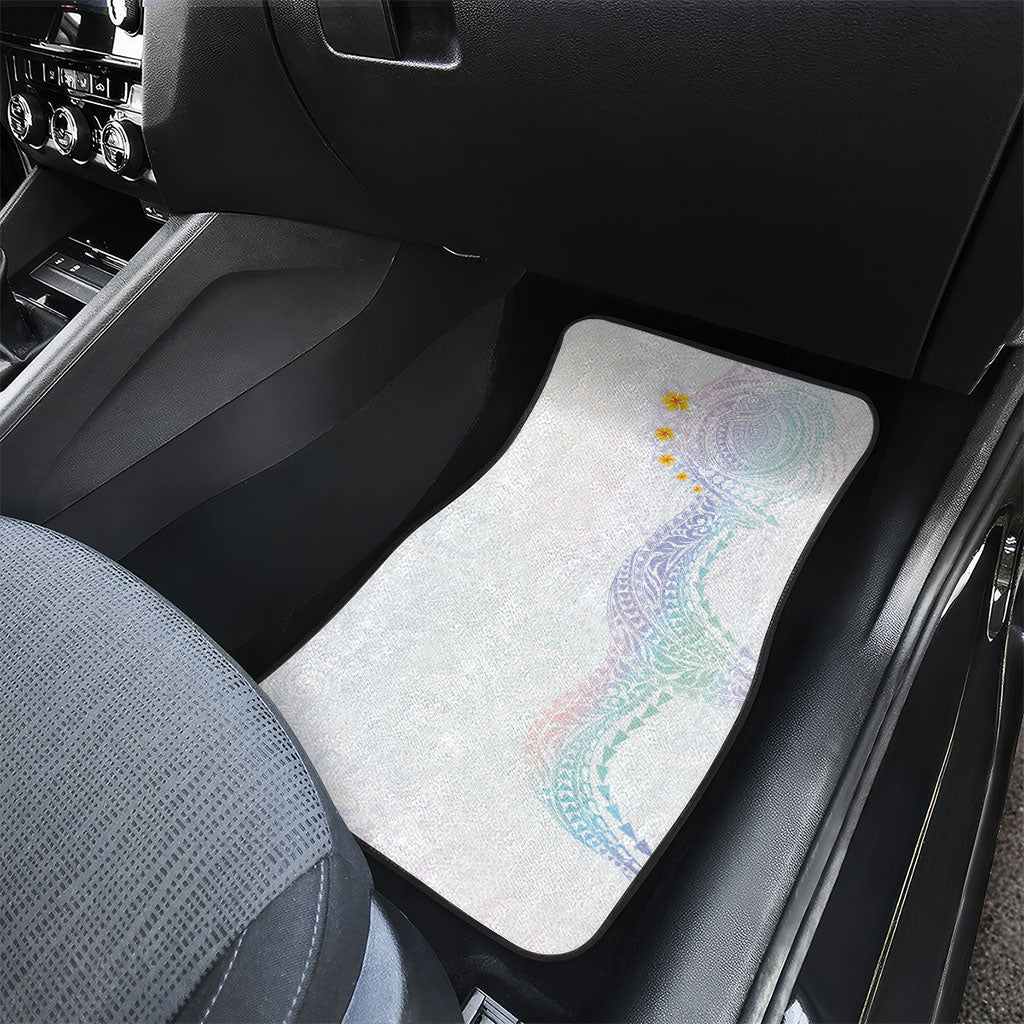 Hawaiian Tribal Tattoo and Plumeria Car Mats Polynesian Pattern Sweet