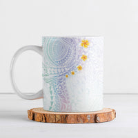 Hawaiian Tribal Tattoo and Plumeria Ceramic Mug Polynesian Pattern Sweet