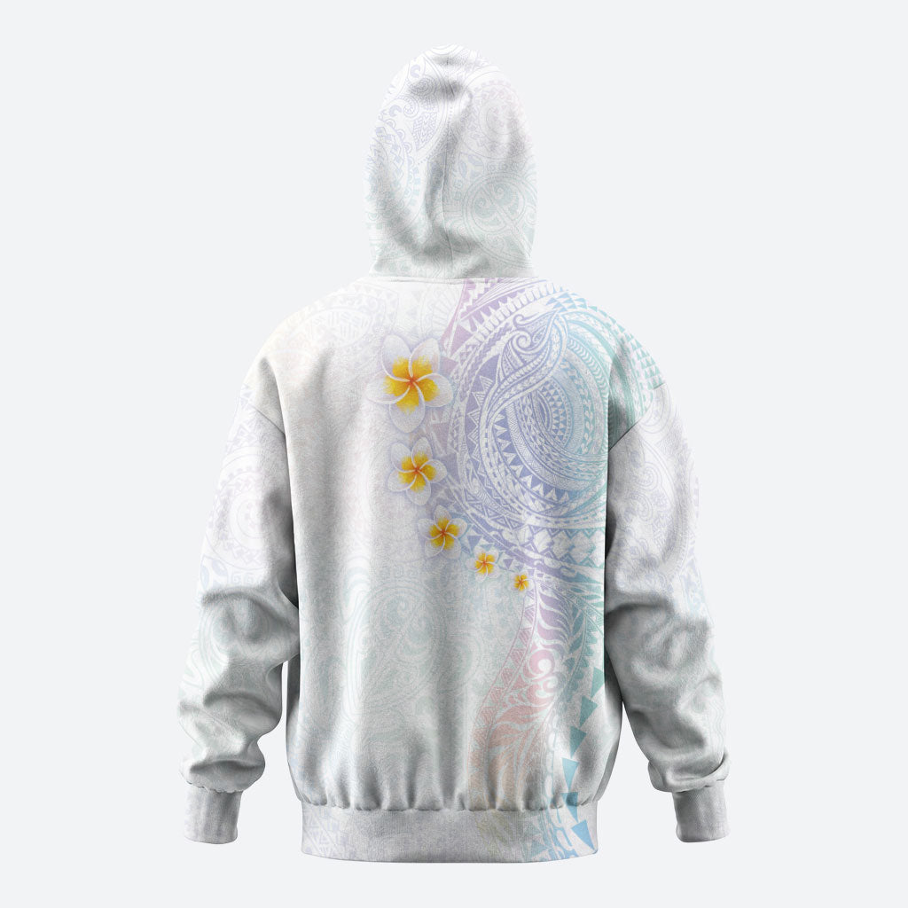 Hawaiian Tribal Tattoo and Plumeria Hoodie Polynesian Pattern Sweet