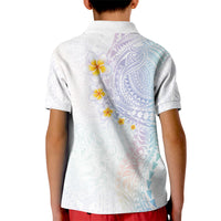 Hawaiian Tribal Tattoo and Plumeria Kid Polo Shirt Polynesian Pattern Sweet
