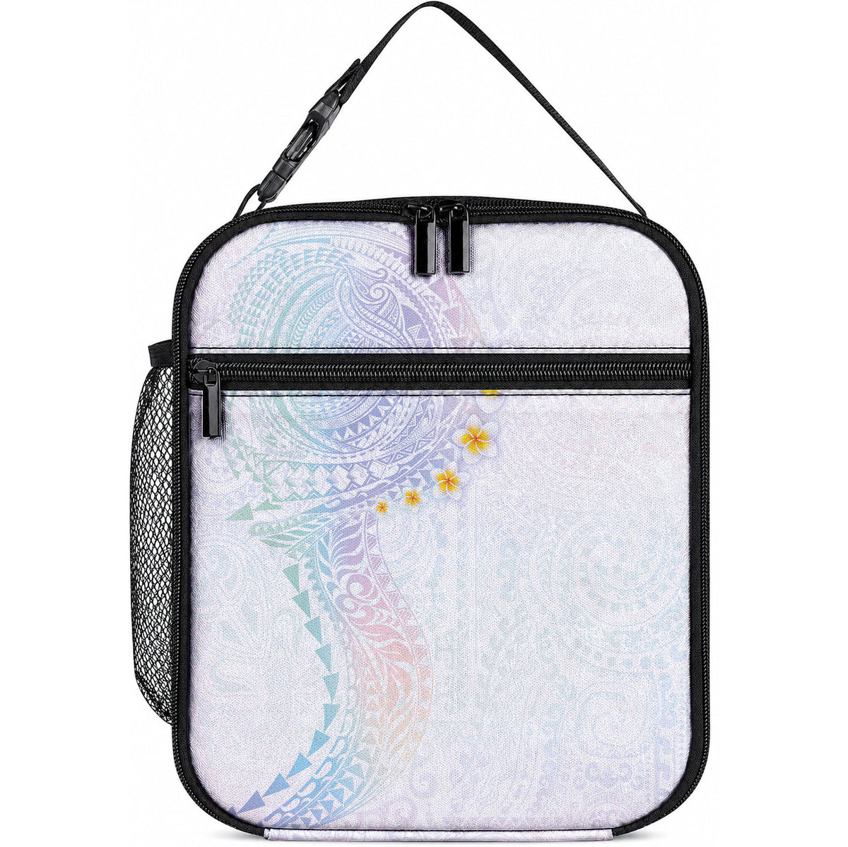 Hawaiian Tribal Tattoo and Plumeria Lunch Bag Polynesian Pattern Sweet