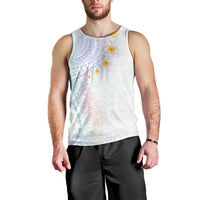 Hawaiian Tribal Tattoo and Plumeria Men Tank Top Polynesian Pattern Sweet