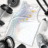 Hawaiian Tribal Tattoo and Plumeria Men Tank Top Polynesian Pattern Sweet
