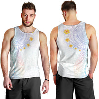 Hawaiian Tribal Tattoo and Plumeria Men Tank Top Polynesian Pattern Sweet