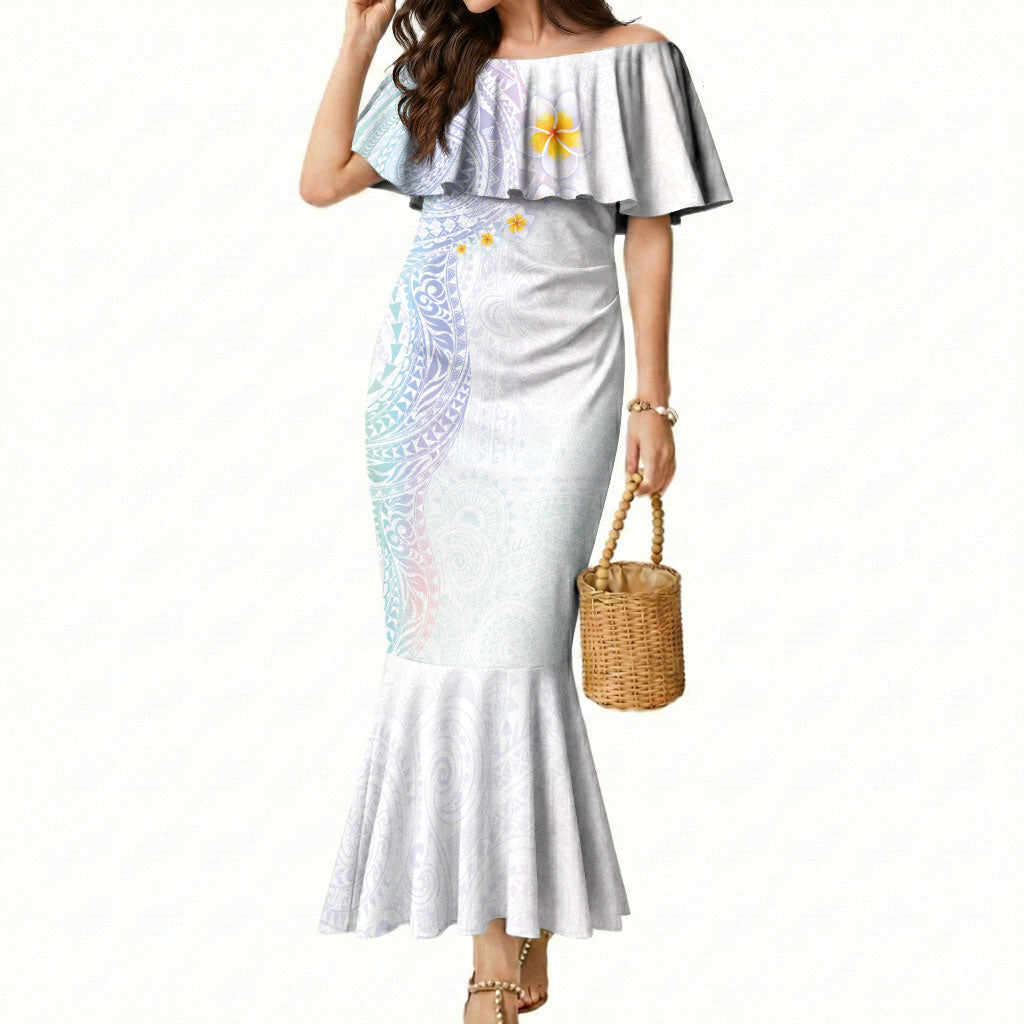 Hawaiian Tribal Tattoo and Plumeria Mermaid Dress Polynesian Pattern Sweet