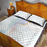 Hawaiian Tribal Tattoo and Plumeria Quilt Bed Set Polynesian Pattern Sweet