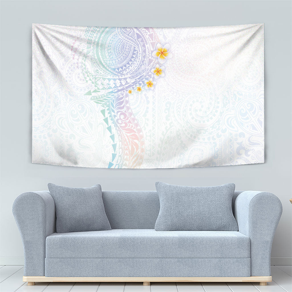 Hawaiian Tribal Tattoo and Plumeria Tapestry Polynesian Pattern Sweet