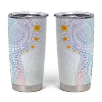 Hawaiian Tribal Tattoo and Plumeria Tumbler Cup Polynesian Pattern Sweet